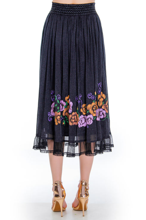 Fusta vascoza pictata  Liza Panait Liza Panait Online Boutique